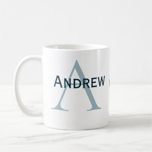 personalized simple monogram groom team groomsmen coffee mug