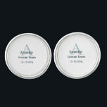 personalized simple monogram groom team groomsmen  cufflinks<br><div class="desc">design</div>