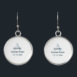personalized simple monogram groom team groomsmen  earrings<br><div class="desc">design</div>