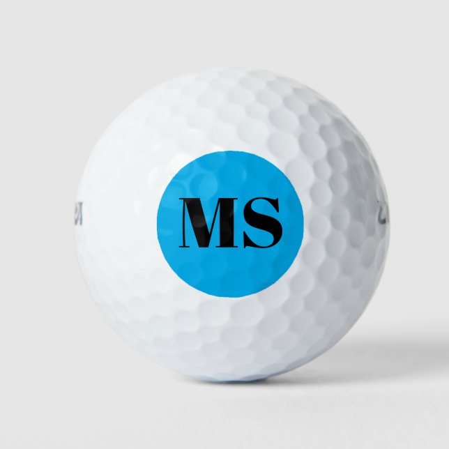 Personalized Simple Monogram Modern  Golf Balls (Front)