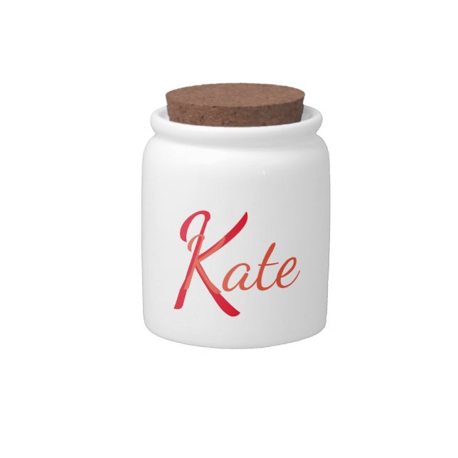 personalized simple monogram name bridesmaid simpl candy jar (Front)