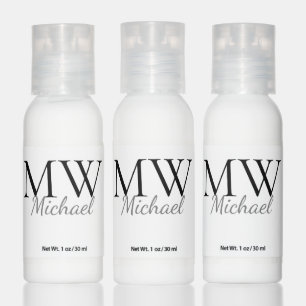 personalized simple monogram name groomsman   hand lotion