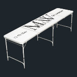 personalized simple monogram name groomsman minima beer pong table<br><div class="desc">design</div>