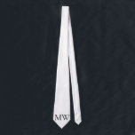 personalized simple monogram name groomsman minima neck tie<br><div class="desc">design</div>