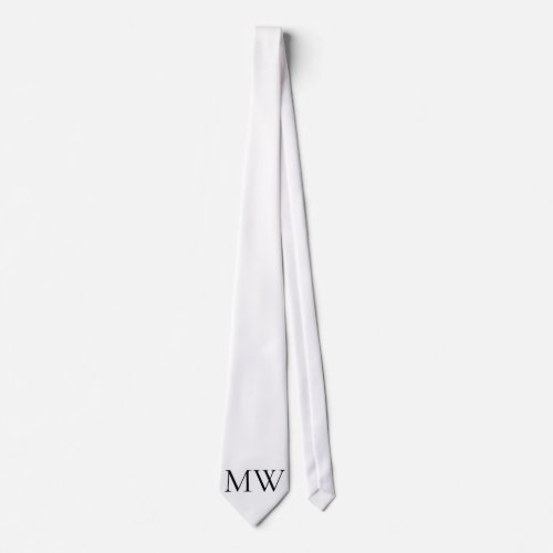 personalized simple monogram name groomsman minima neck tie