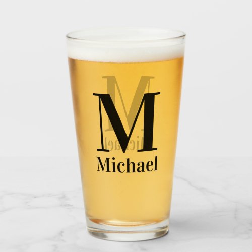 Personalized Simple Monogrammed Glass