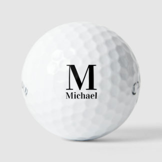 Personalized Simple Monogrammed Golf Balls