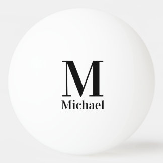 Personalized Simple Monogrammed Ping Pong Ball