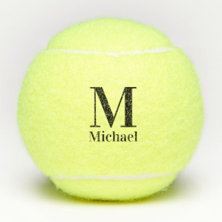 Personalized Simple Monogrammed Tennis Balls