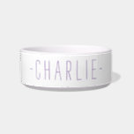Personalized Simple Name Template Pet Food Bowl<br><div class="desc">Simple Custom Name Personalized Pet Food Bowl.</div>