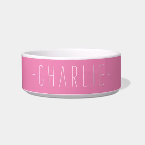 Personalized Simple Name Template Pet Food Bowl