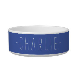 Personalized Simple Name Template Pet Food Bowl