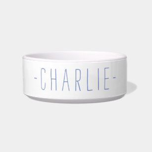 Personalized Simple Name Template Pet Food Bowl