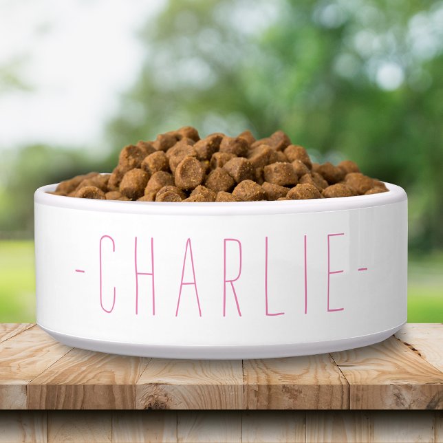 Personalized Simple Name Template Pet Food Bowl (Creator Uploaded)