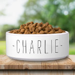 Personalized Simple Name Template Pet Food Bowl<br><div class="desc">Simple Custom Name Personalized Pet Food Bowl.</div>