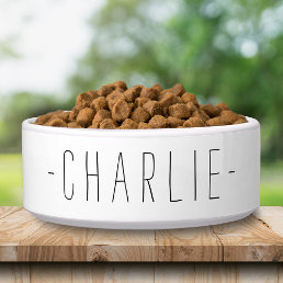 Personalized Simple Name Template Pet Food Bowl