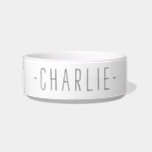 Personalized Simple Name Template Pet Food Bowl<br><div class="desc">Simple Custom Name Personalized Pet Food Bowl.</div>