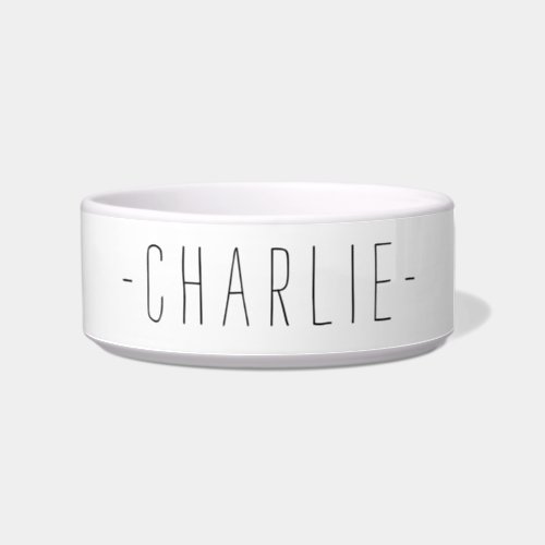 Personalized Simple Name Template Pet Food Bowl