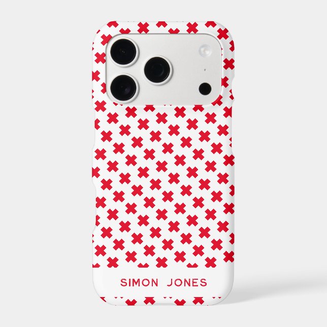 Personalized Simple Pattern Red Cross Medical Iphone Case (Back)