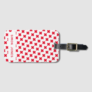 Personalized Simple Pattern Red Cross Medical Luggage Tag