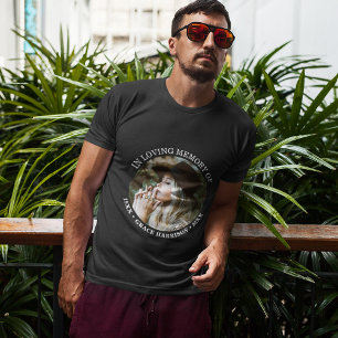 Personalized Simple Photo Name & Dates Memorial  T-Shirt