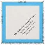 Personalized Simple Quilt Label Corner Fabric