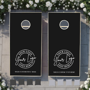 Personalized Simple Text And Logo Cornhole Set