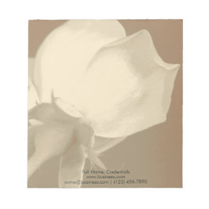 Personalized, Simple Vintage Abstract Rose Photo Notepad