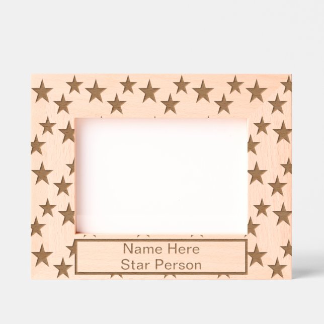 Personalized Simply Elegant Stars Engraved Frames (Front)