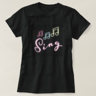 Personalized SING with music notes T-Shirt