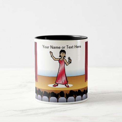 Personalized Singer _ Female Cartoon Coffee Mug