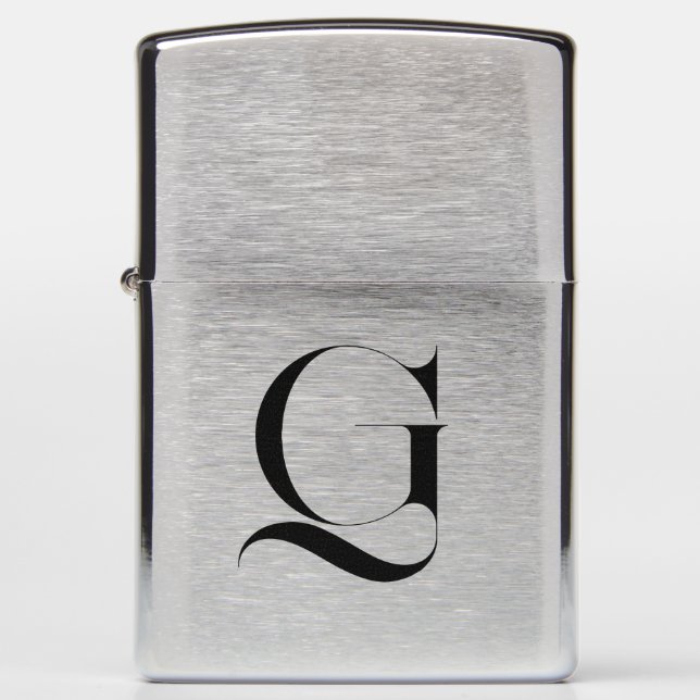 Personalized Single Custom Monogram Zippo Lighter (Front)