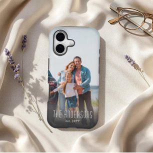Personalized Single Family Photo & Name iPhone 17 Case