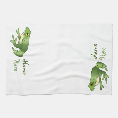 Personalized Single Frog _ Kitchen Towel