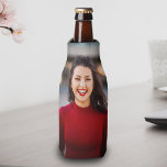 Personalized Single Photo Beer Bottle Cooler<br><div class="desc">Personalized full print photo template stubby holder bottle cooler.</div>