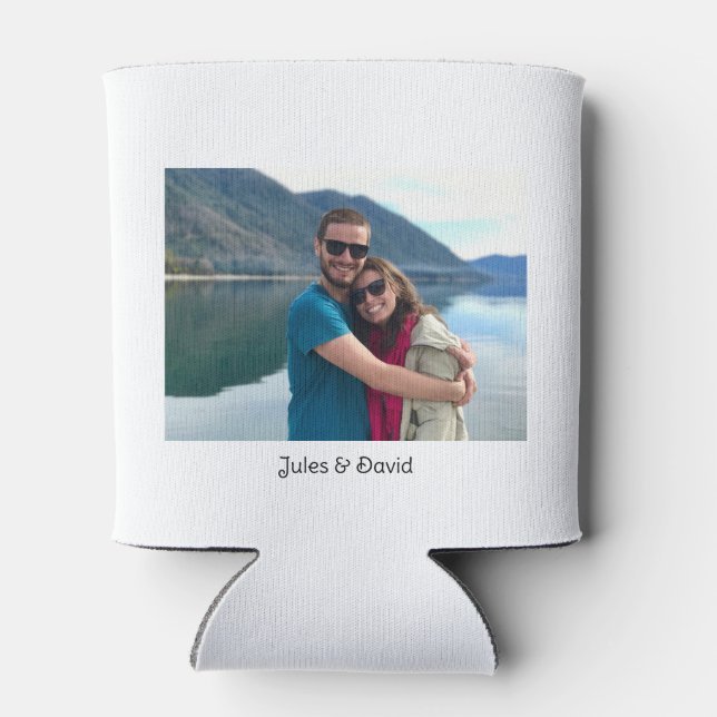 Personalized Single Photo Custom Can Cooler (Back)