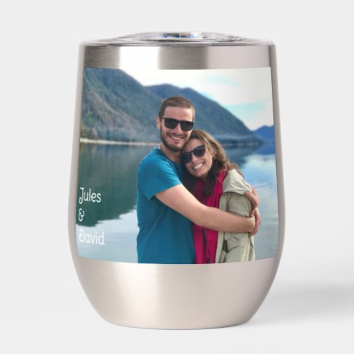 Personalized Single Photo Custom Thermal Wine Tumbler