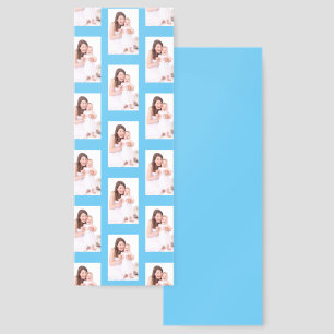 Personalized Single Photo Pattern Bookmarks