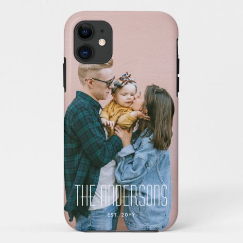 Personalized Single Photo  Text iPhone 11 Case