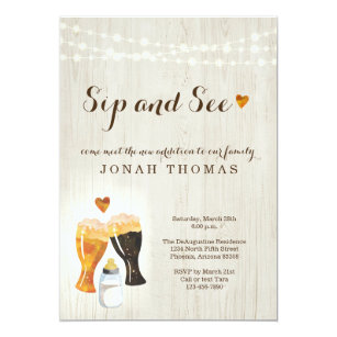 Sip And See Invitations For Triplets 10