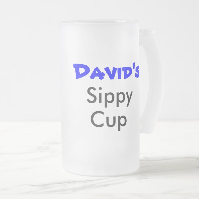 Personalized Sippy Cup beer stein (Front Right)