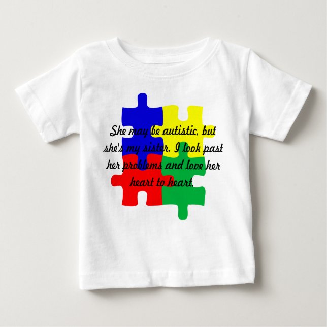 Personalized "Sister" Autism T-Shirt Infants' (Front)