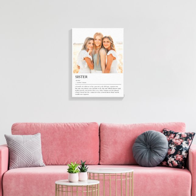 Personalized Sister Definition Quote Wall Art (Insitu(LivingRoom))