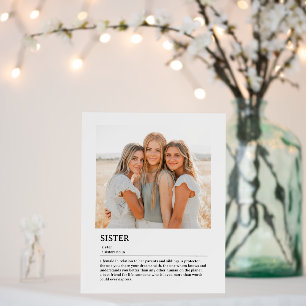 Personalized Sister Definition Quote Wall Art Foam Board