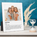 Personalized Sister Definition Quote Wall Art Plaque<br><div class="desc">This Sister definition quote wall art is the perfect way to celebrate the special bond you share with your sister. Imagine gifting her a personalized piece that not only brightens her space but also captures the essence of your relationship in a beautiful, minimal design. Whether it's for her birthday or...</div>