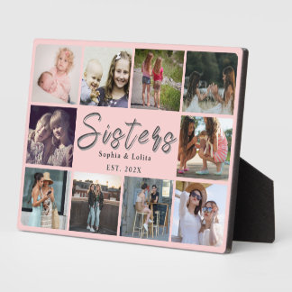 Personalized Sister Gift – 10 Photo Table Plaque