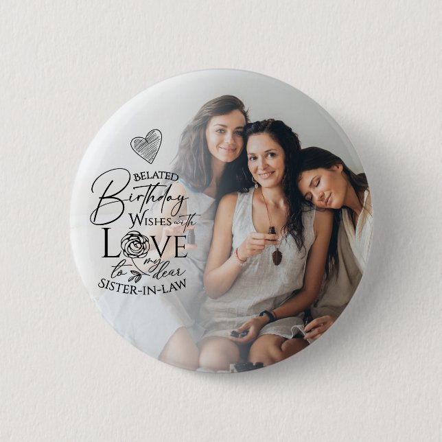 Personalized Sister-in-law Gifts Button (Front)