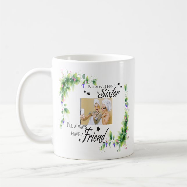 Personalized Sister Photo Mug (Left)
