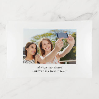 Personalized Sister Photo Sentimental Gifts for Br Trinket Tray