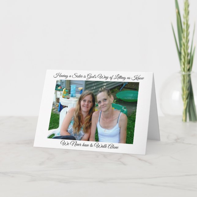 Personalized Sister Support and Thank you Card (Front)